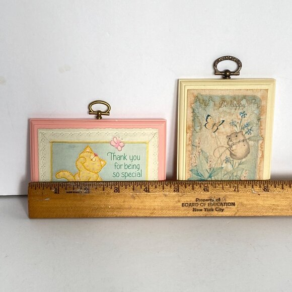 1980s Hallmark Inspirational Wall Plaques Set Of 2 With Gold Hangers - Picture 6 of 10